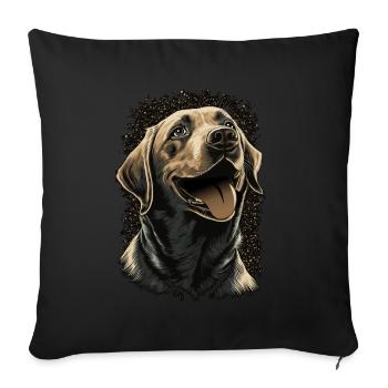 Cute Labrador Retriever Dog Breed Pet Lover - Sofa pillowcase 17,3'' x 17,3'' (45 x 45 cm) - black - Front