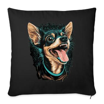 Cute Chihuahua Dog Breed Pet Lover - Sofa pillowcase 17,3'' x 17,3'' (45 x 45 cm) - black - Front