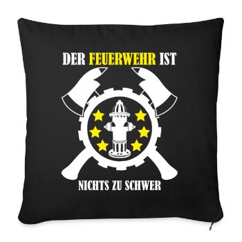 Jugendfeuerwehr Reim Feuerwehr - Sofakissenbezug 45 x 45 cm - Schwarz - Vorne
