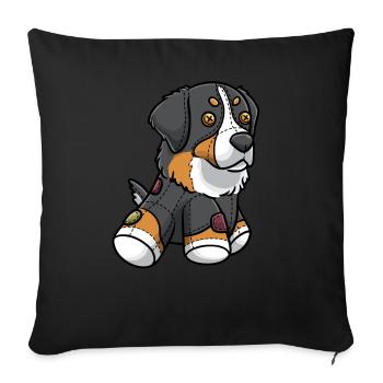 Bernese Mountain Dog Dog Bouvier Bernois As - Housse de coussin décorative 45 x 45 cm - noir - Devant