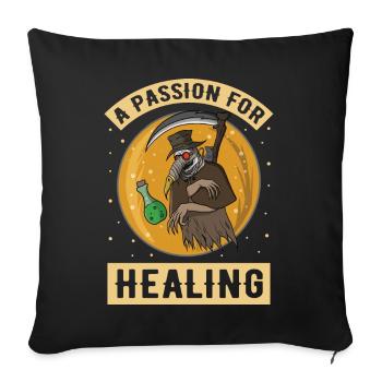 Horror Plague Doctor Film Festival Halloween Zombie - Sofa pillowcase 17,3'' x 17,3'' (45 x 45 cm) - black - Front