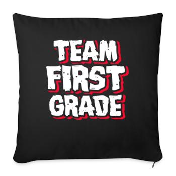 1st Grade Teacher Team 1st Grade - Sofa pillowcase 17,3'' x 17,3'' (45 x 45 cm) - black - Front