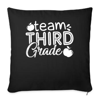 3rd Grade Teacher Team 3rd Grade - Sofa pillowcase 17,3'' x 17,3'' (45 x 45 cm) - black - Front
