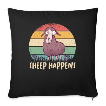 Farmer Farmer Lamb Farmer Farm Country Egg Sheep - Sofa pillowcase 17,3'' x 17,3'' (45 x 45 cm) - black - Front