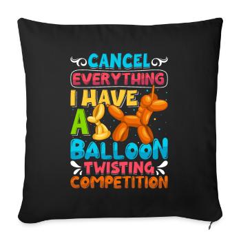 Party Balloon Design - Sofakissenbezug 45 x 45 cm - Schwarz - Vorne