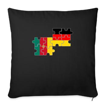 Cameroon Germany Flag German Cameroonians - Sofa pillowcase 17,3'' x 17,3'' (45 x 45 cm) - black - Front
