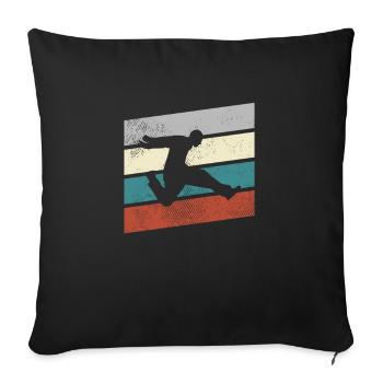 Parkour Retro - Sofa pillowcase 17,3'' x 17,3'' (45 x 45 cm) - black - Front