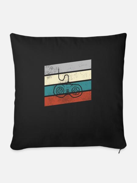 Gaming Retro - Sofakissenbezug 45 x 45 cm - Schwarz