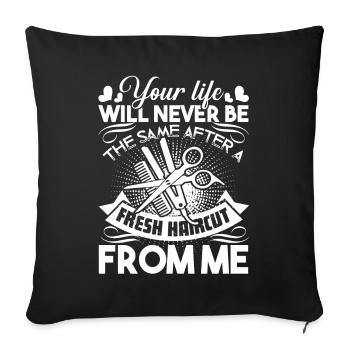 Barber Proud To Be A Barber - Sofa pillowcase 17,3'' x 17,3'' (45 x 45 cm) - black - Front