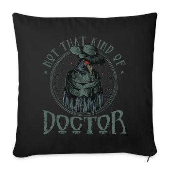 Horror Plague Doctor Film Festival Halloween Zombie - Sofa pillowcase 17,3'' x 17,3'' (45 x 45 cm) - black - Front