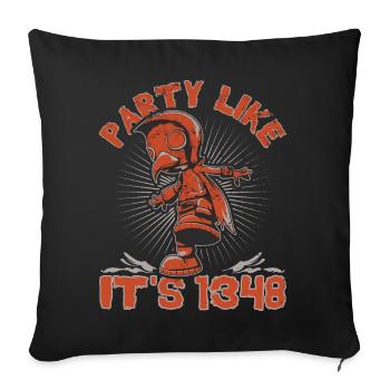 Médecin, médecin, étudiant en médecine, diplômé - Housse de coussin décorative 45 x 45 cm - noir - Devant