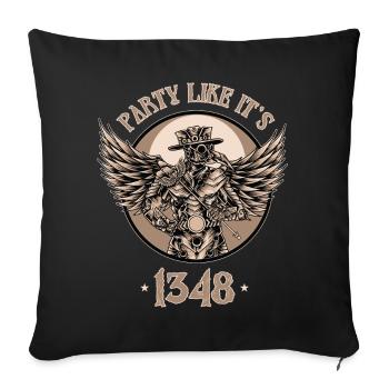 Médecin, médecin, étudiant en médecine, diplômé - Housse de coussin décorative 45 x 45 cm - noir - Devant