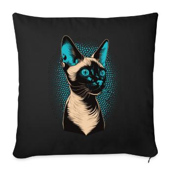 Cute Siamese Cat Breed Pet Lover - Sofakissenbezug 45 x 45 cm - Schwarz - Vorne