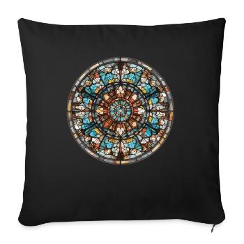 Stained Glass - Stained Glass Artist - Sofa pillowcase 17,3'' x 17,3'' (45 x 45 cm) - black - Front