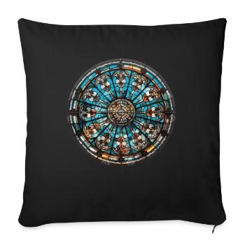 Stained Glass - Stained Glass Artist - Sofa pillowcase 17,3'' x 17,3'' (45 x 45 cm) - black - Front