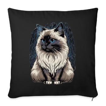 Cute Birman Cat Breed Pet Lover - Sofakissenbezug 45 x 45 cm - Schwarz - Vorne
