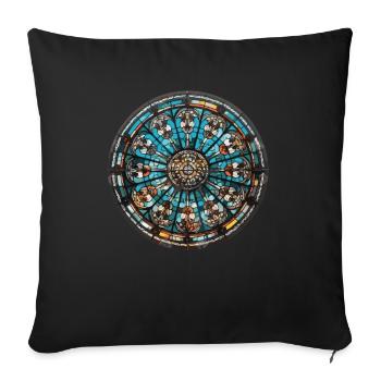 Stained Glass - Stained Glass Artist - Sofa pillowcase 17,3'' x 17,3'' (45 x 45 cm) - black - Front