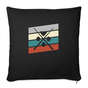 Billiard Retro - Sofakissenbezug 45 x 45 cm - Schwarz - Vorne