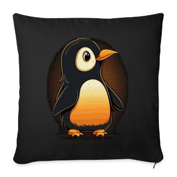 Cute Penguin Kawaii Penguin Lover - Sofakissenbezug 45 x 45 cm - Schwarz - Vorne