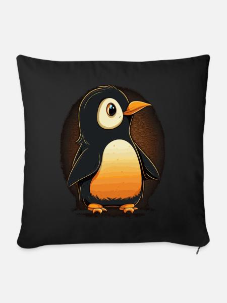Cute Penguin Kawaii Penguin Lover - Sofakissenbezug 45 x 45 cm - Schwarz