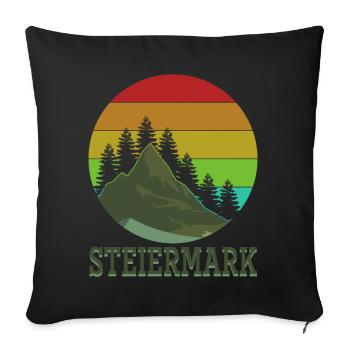 Styria Holidays - Sofa pillowcase 17,3'' x 17,3'' (45 x 45 cm) - black - Front