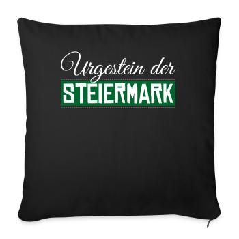 Steiermark - Sofakissenbezug 45 x 45 cm - Schwarz - Vorne