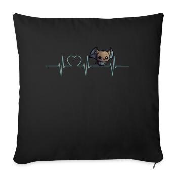 Bats Bat - Sofa pillowcase 17,3'' x 17,3'' (45 x 45 cm) - black - Front