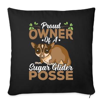 Stolzer Besitzer Von Sugar Glider, Besitzer Von - Sofakissenbezug 45 x 45 cm - Schwarz - Vorne