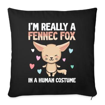 Ich Bin Wirklich Ein Fennec Fox Besitzer Fennec - Sofakissenbezug 45 x 45 cm - Schwarz - Vorne