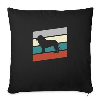 Lion Rétro - Housse de coussin décorative 45 x 45 cm - noir - Devant