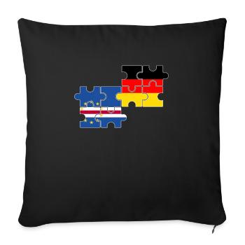 Cape Verde Germany Flag German Cape Verde - Sofa pillowcase 17,3'' x 17,3'' (45 x 45 cm) - black - Front