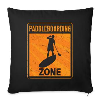 Stand Up Paddle Paddleboarding Zone Water Sports - Sofa pillowcase 17,3'' x 17,3'' (45 x 45 cm) - black - Front