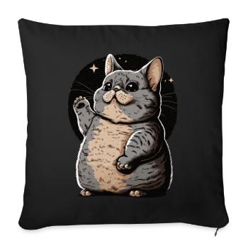 Cute Chinchilla Kawaii Pet Rodent - Sofa pillowcase 17,3'' x 17,3'' (45 x 45 cm) - black - Front