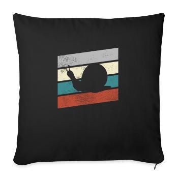 Snail Retro - Sofa pillowcase 17,3'' x 17,3'' (45 x 45 cm) - black - Front
