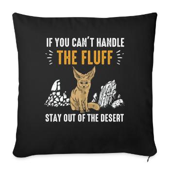 Fennek foxes can interact with the fluffy animals - Sofa pillowcase 17,3'' x 17,3'' (45 x 45 cm) - black - Front