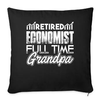 Economist Retired Economist Full Time Grandpa - Sofa pillowcase 17,3'' x 17,3'' (45 x 45 cm) - black - Front