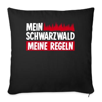 Schwarzwald Schwarzwälder - Sofakissenbezug 45 x 45 cm - Schwarz - Vorne