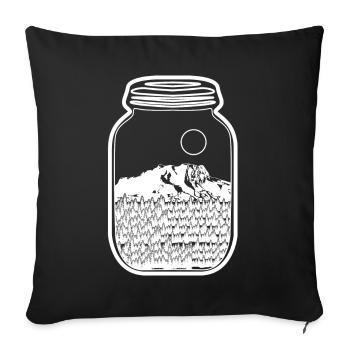 Zugspitze in a glass Mountaineering Hiking - Sofa pillowcase 17,3'' x 17,3'' (45 x 45 cm) - black - Front