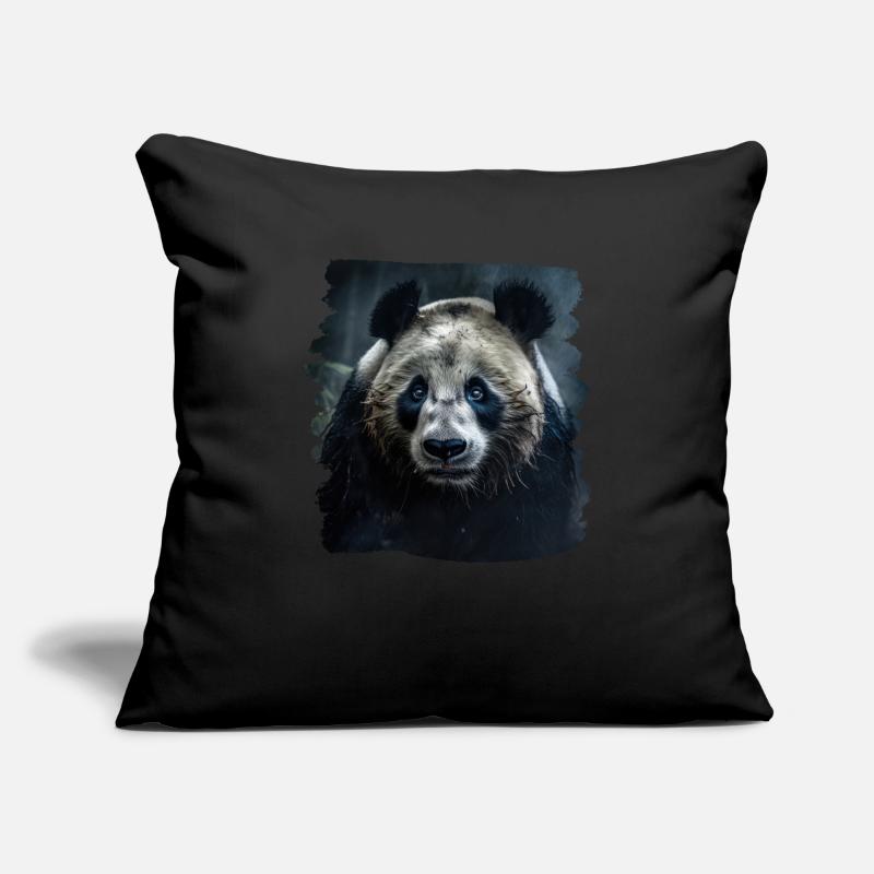 Pandas réaliste Panda Panda géant Housse de coussin décorative 45 x 45 cm