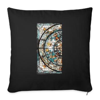 Stained Glass - Stained Glass Artist - Sofa pillowcase 17,3'' x 17,3'' (45 x 45 cm) - black - Front