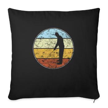 Golf Retro - Sofa pillowcase 17,3'' x 17,3'' (45 x 45 cm) - black - Front