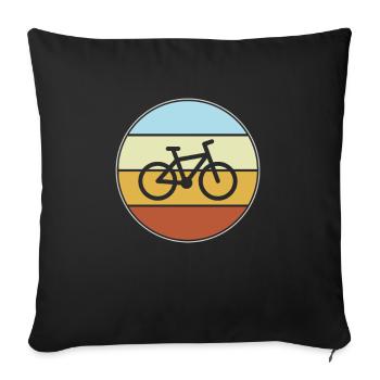 Vélo Rétro - Housse de coussin décorative 45 x 45 cm - noir - Devant