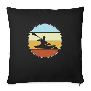 Canoe Retro - Sofa pillowcase 17,3'' x 17,3'' (45 x 45 cm) - black - Front