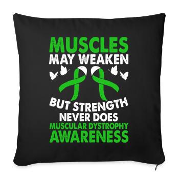 Muscular Dystrophy Awareness Month - Sofa pillowcase 17,3'' x 17,3'' (45 x 45 cm) - black - Front