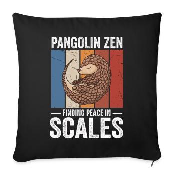 Paix dans les hangars Pangolins Trouver des amants - Housse de coussin décorative 45 x 45 cm - noir - Devant