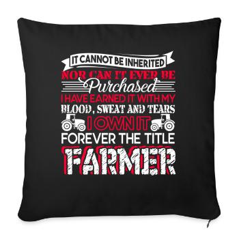 Farmer Forever The Title Farmer - Sofa pillowcase 17,3'' x 17,3'' (45 x 45 cm) - black - Front