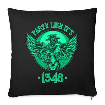 Médecin, médecin, étudiant en médecine, diplômé - Housse de coussin décorative 45 x 45 cm - noir - Devant