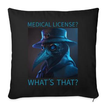 Horror Plague Doctor Film Festival Halloween Zombie - Sofa pillowcase 17,3'' x 17,3'' (45 x 45 cm) - black - Front