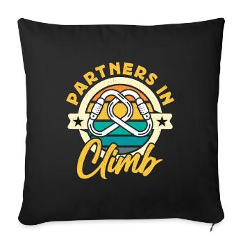 Indoor Climbing Partners In Climb Loves Bouldering - Sofa pillowcase 17,3'' x 17,3'' (45 x 45 cm) - black - Front