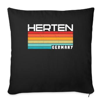 Hertenerin Hertener Herten - Housse de coussin décorative 45 x 45 cm - noir - Devant